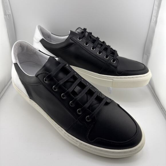 ALPHAKILO Men\'s Grady Sneaker Black/White $295 High quality Size 10.5‎ NEW main image 6